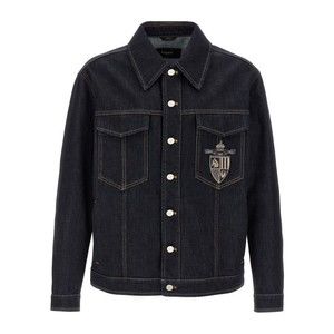 Fendi Fendi Crest Embroidered Denim Jacket - NWT